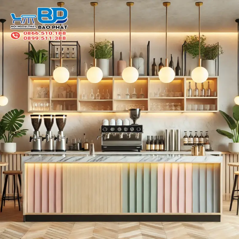 Kích Thước Quầy Pha Chế Cafe Tiêu Chuẩn 7 Chọn lựa kích thước quầy pha chế cafe phù hợp góp phần tăng tính thẩm mỹ