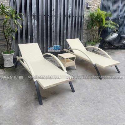 Ghế hồ bơi giả mây GHBBP035