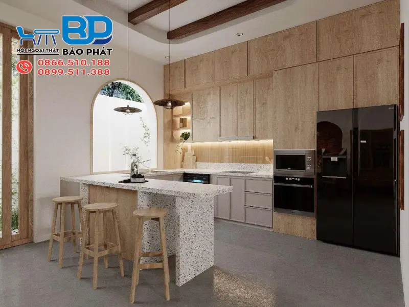 Không gian thêm ấn tượng với mẫu quầy bar gia đình