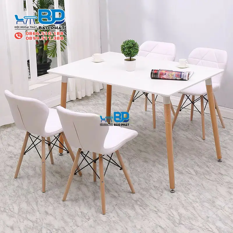 Kích Thước Bàn Cafe 4 Người Tiêu Chuẩn 9 Kích thước bàn cafe 4 người hình chữ nhật