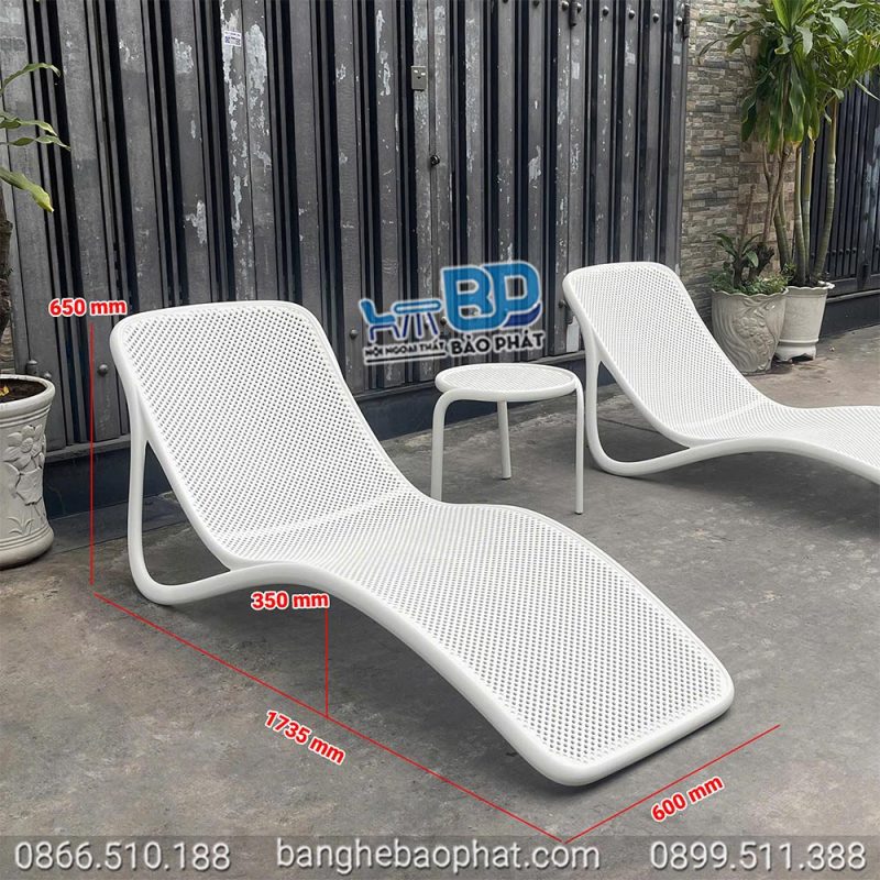 kích thước ghế hồ bơi nhựa S3066