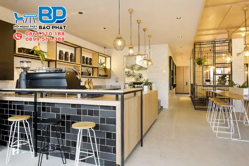 Kích Thước Quầy Pha Chế Cafe Tiêu Chuẩn 9 Kích thước tổng thể của quầy pha cafe