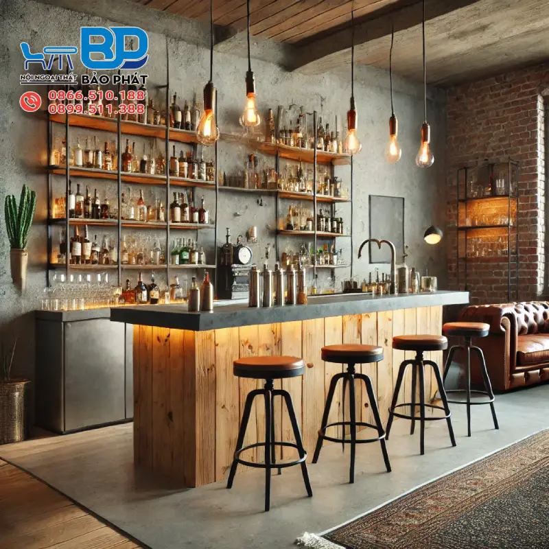 Mẫu quầy bar gia đình sang trọng
