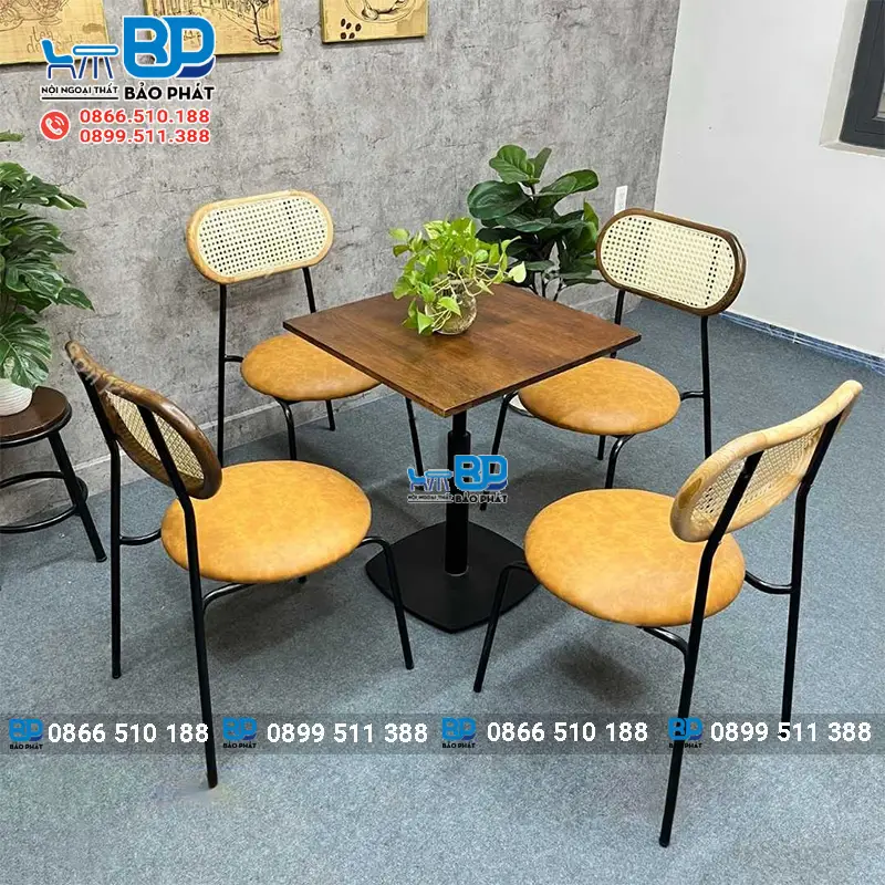 Kích Thước Bàn Cafe 4 Người Tiêu Chuẩn 10 Nên bố trí bàn cafe 4 người với khoảng cách hợp lý để đảm bảo sự thông thoáng cho không gian