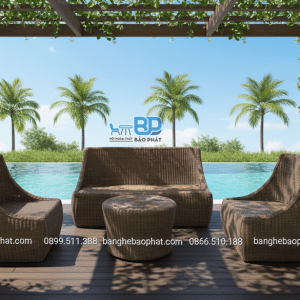 Bộ Sofa Mây Nhựa Ngoài Trời SFMNBP032 10 Sofa mây nhựa ngoài trời SFMNBP032