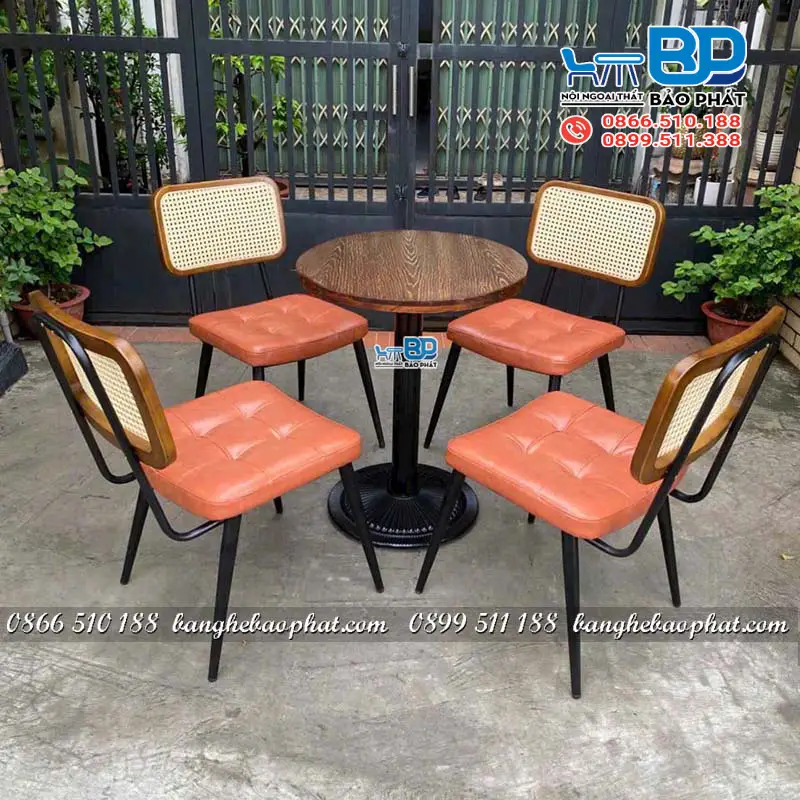 Dịch Vụ Thiết Kế Và Thi Công Bàn Ghế Cafe Theo Yêu Cầu 10 Bàn ghế cafe khung sắt chất lượng bền bỉ