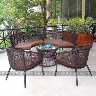 Bàn ghế nhựa giả mây BGNGMBP074