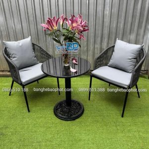 Bàn ghế nhựa giả mây BGNGMBP075