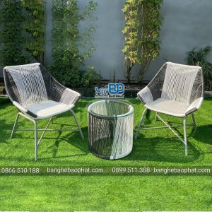 Bàn ghế nhựa giả mây BGNGMBP072