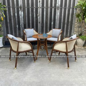 Bộ Bàn Ghế Gỗ Nệm Cavallo Cao Cấp 11 Bộ bàn ghế gỗ nệm Cavallo cao cấp