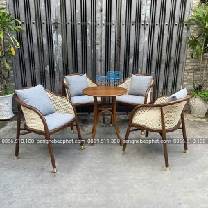 Bộ bàn ghế gỗ nệm Cavallo cao cấp