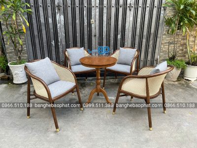 Bộ bàn ghế gỗ nệm Cavallo cao cấp