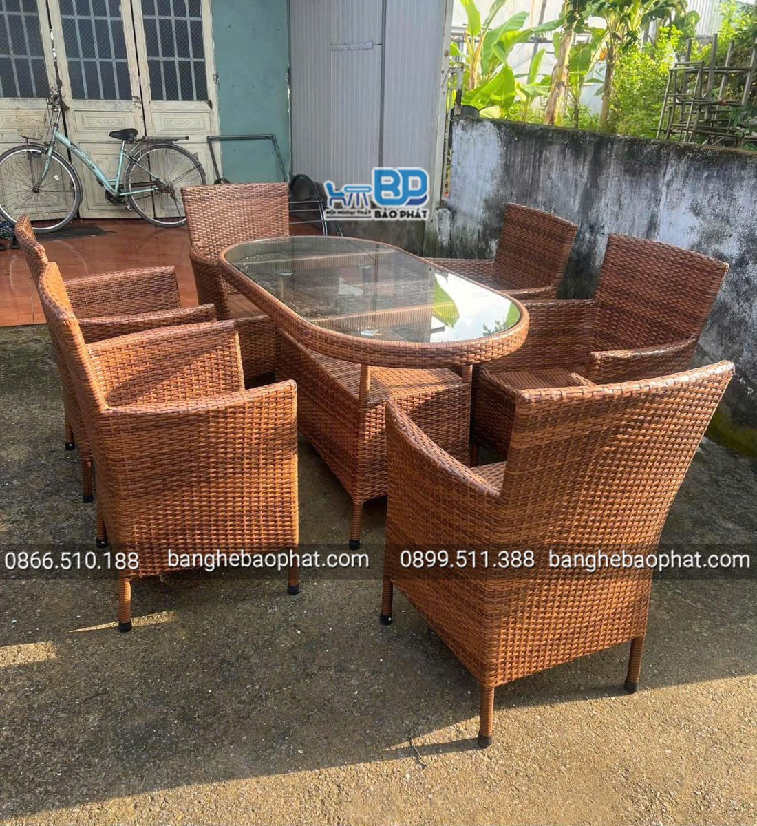 Bộ bàn ghế nhựa giả mây ngoài trời diana nâu gỗ 7 Ưu điểm của bộ bàn ghế nhựa giả mây ngoài trời diana nâu gỗ