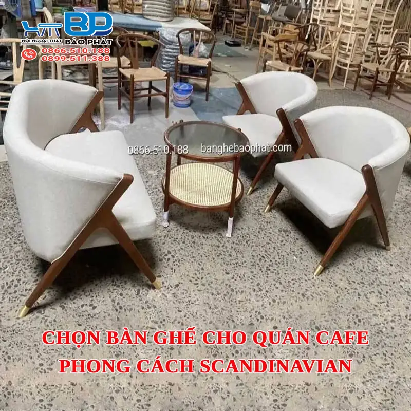 Chọn bàn ghế cho quán cafe phong cách Scandinavian