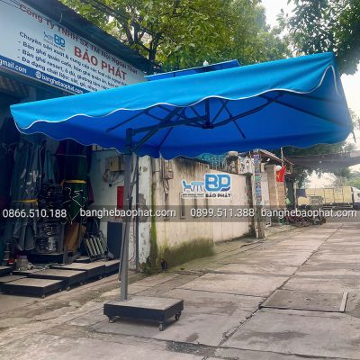 Dù lệch tâm vuông 3m màu xanh nước biển