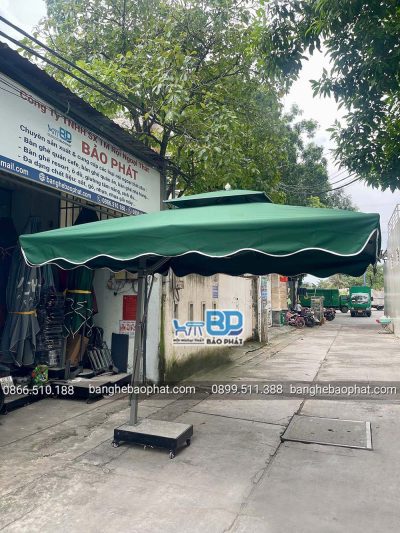 Dù lệch tâm vuông 3 mét màu xanh rêu