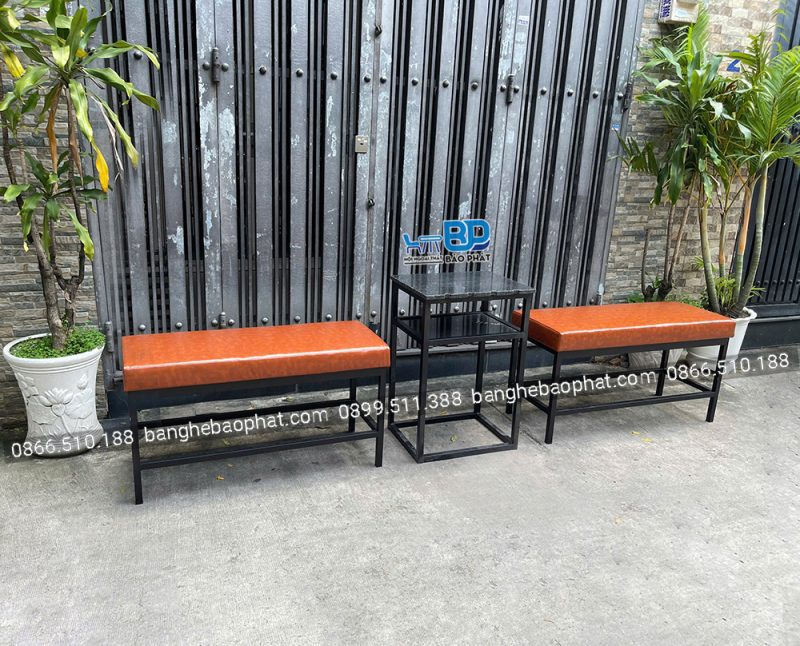 Bộ Ghế Ngồi Chờ Quán Bida Không Tựa Lưng 15 Bộ bàn ghế ngồi chờ quán bida không tựa lưng độ bền cao