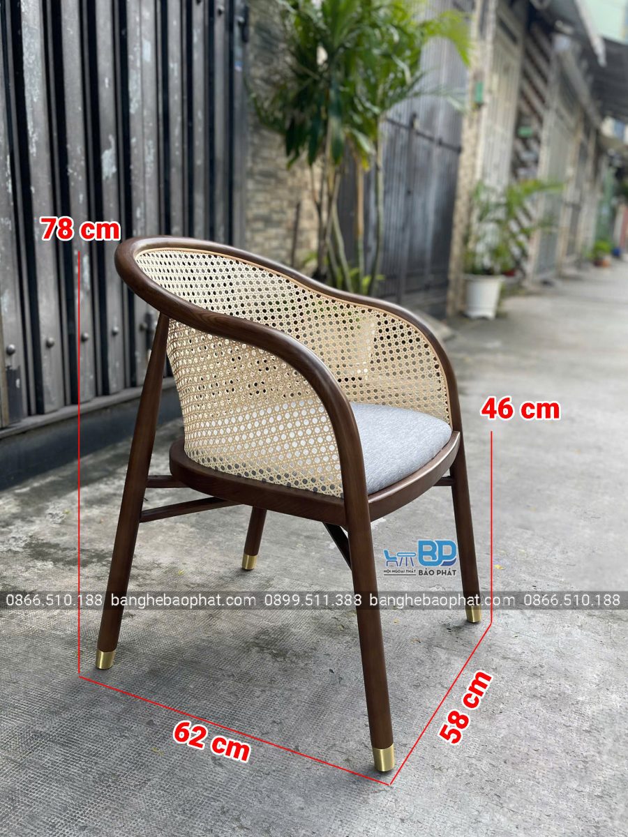 Bộ bàn ghế gỗ nệm Cavallo cao cấp 19 kích thước ghế Cavallo gỗ nệm cao cấp