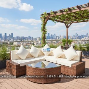 Sofa nhựa giả mây SFNGMBP037