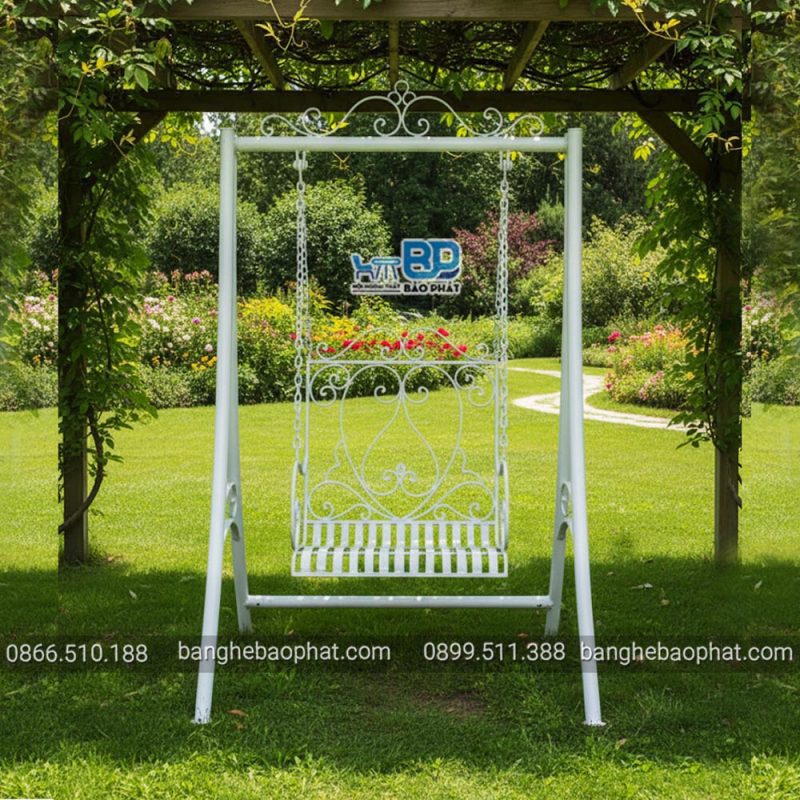Xích đu sắt nghệ thuật nhỏ gọn 1 người ngồi