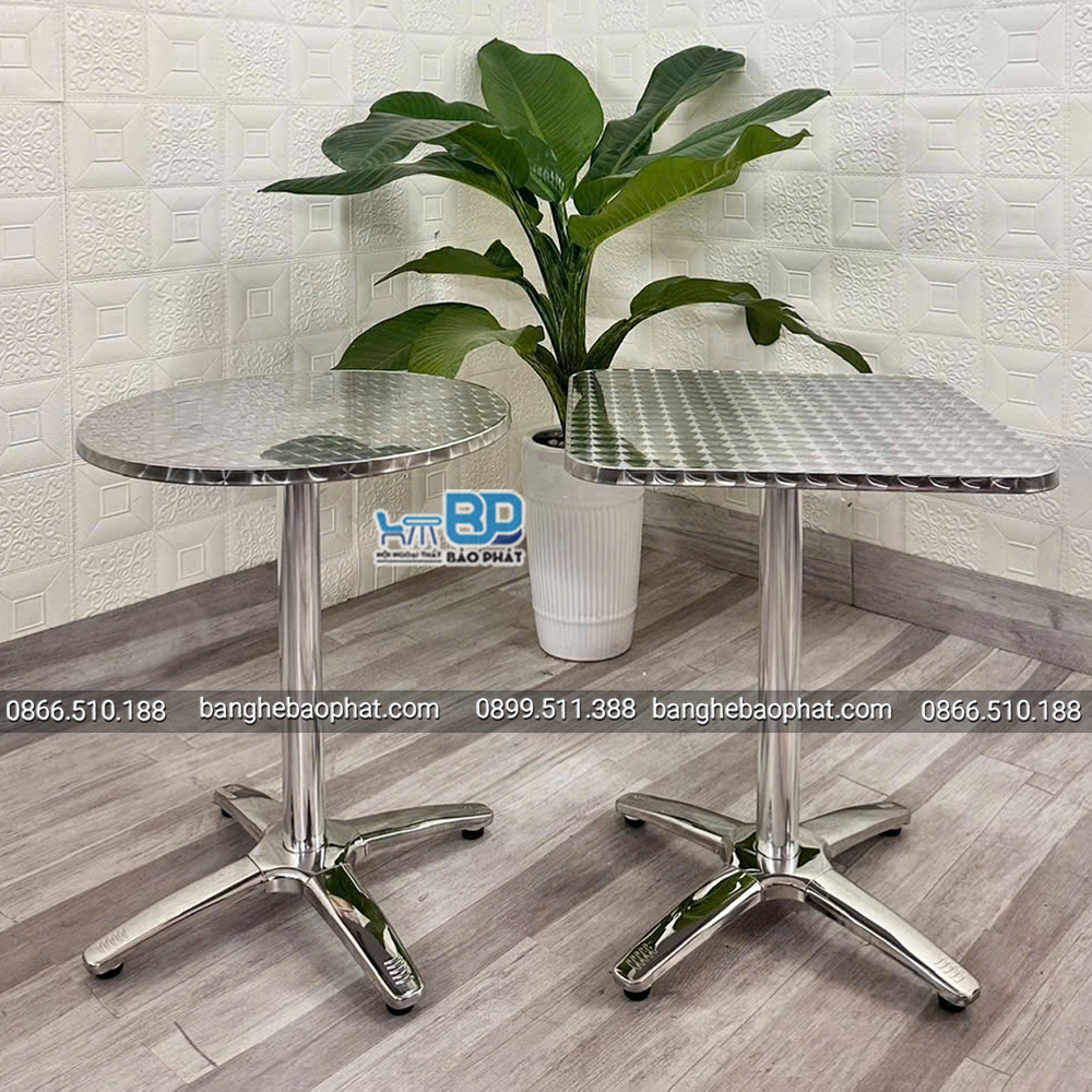 Bàn cafe inox cao cấp BCFinox-BP001 7 Bàn cafe inox cao cấp