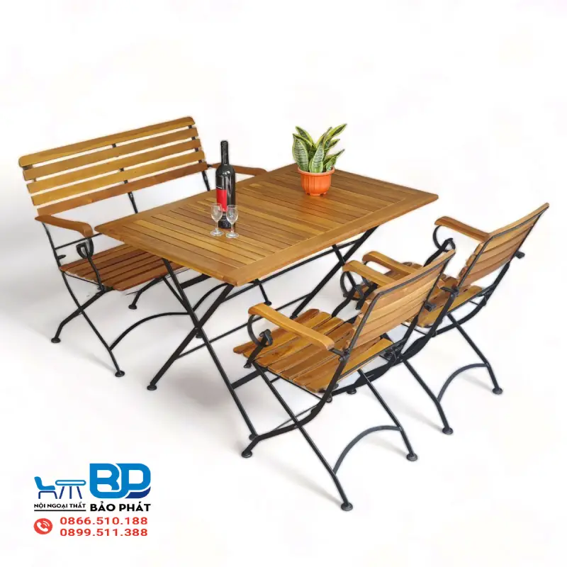 Gỗ Ép Plywood là gì? Ưu điểm và Ứng dụng của gỗ Plywood 16 Bàn ghế ngoài trời gỗ ép Plywood