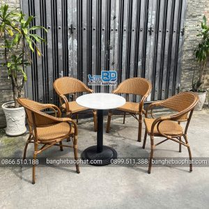 Bàn ghế nhựa giả mây BGNGMBP077 10 bàn ghế nhựa giả mây BGNGMBP077