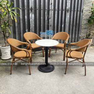 Bàn ghế nhựa giả mây BGNGMBP077 9 bàn ghế nhựa giả mây BGNGMBP077