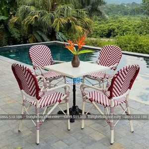 Bàn ghế nhựa giả mây ngoài trời BGNGMBP079