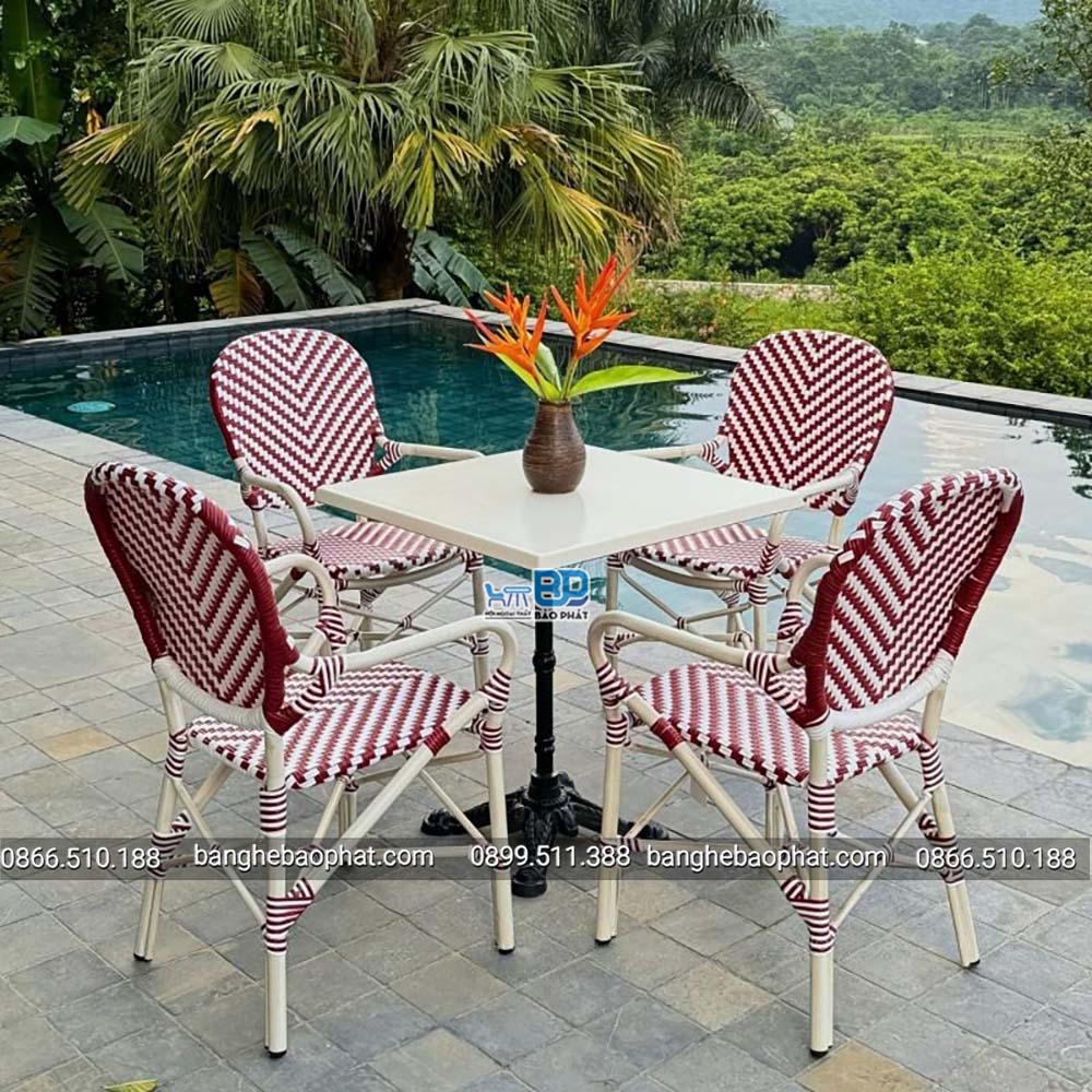 Bàn ghế nhựa giả mây ngoài trời BGNGMBP079 22 Bàn ghế nhựa giả mây ngoài trời BGNGMBP079