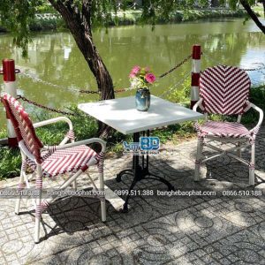 Bàn ghế nhựa giả mây ngoài trời BGNGMBP079