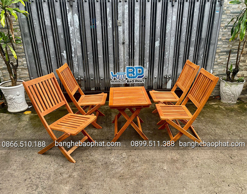 Bàn Ghế Quán Nhậu Vỉa Hè Xếp Gọn TD 8 bàn ghế quán nhậu vỉa hè xếp gọn