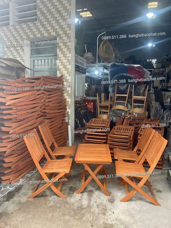 Bàn Ghế Quán Nhậu Vỉa Hè Xếp Gọn TD 14 Bàn ghế quán nhậu vỉa hè xếp gọn giá xưởng TD