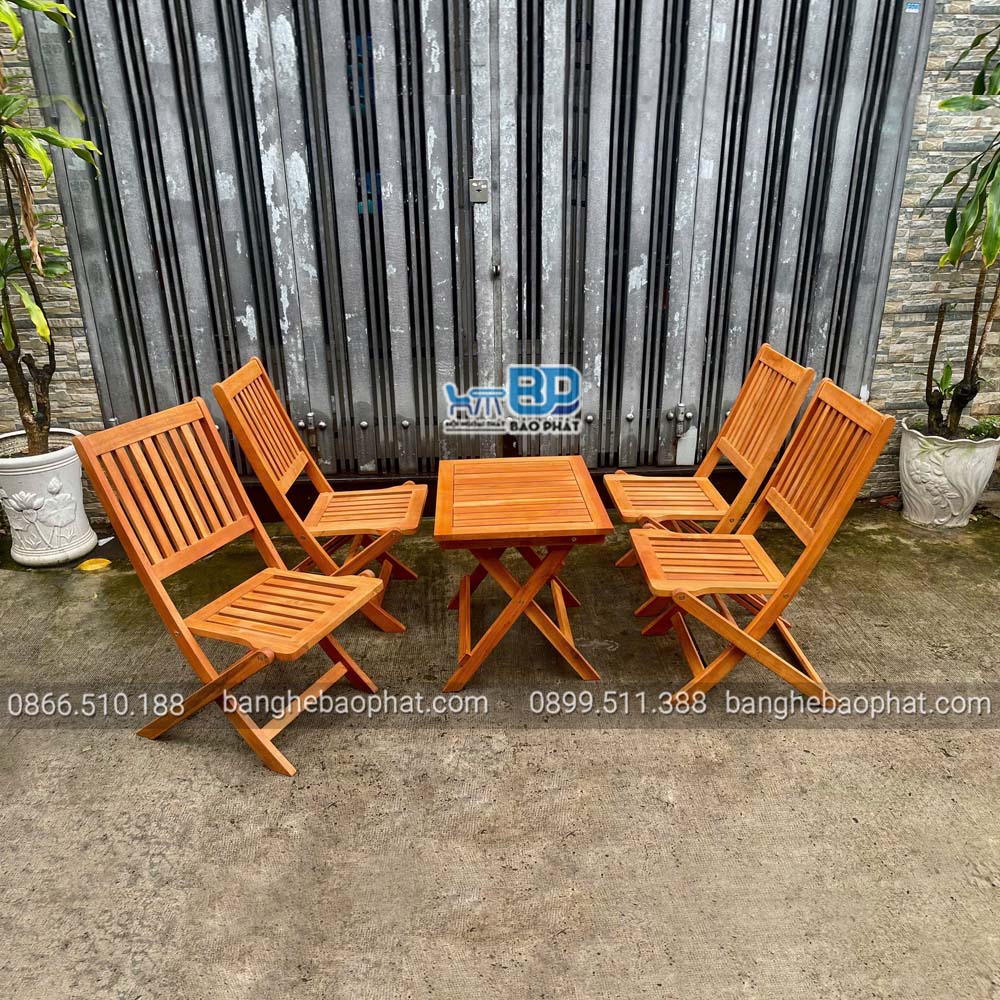 Bàn Ghế Quán Nhậu Vỉa Hè Xếp Gọn TD 5 Bàn ghế quán nhậu vỉa hè xếp gọn