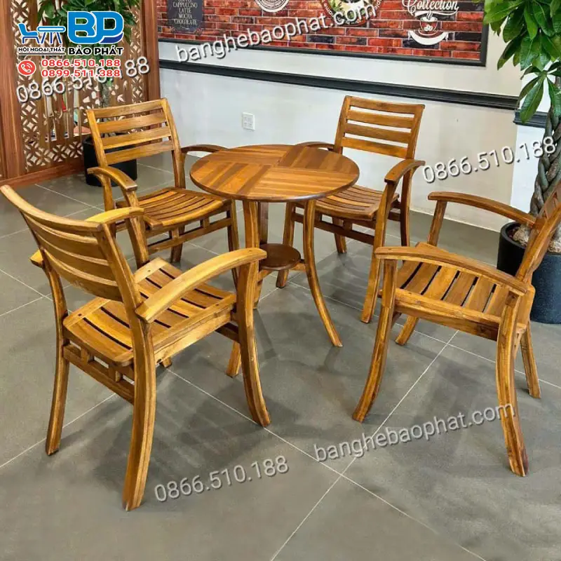 Cách Chọn Bàn Ghế Quán Trà Sữa Phong Cách Tối Giản 17 Bàn ghế quán trà sữa gỗ Valley Full phong cách tối giản