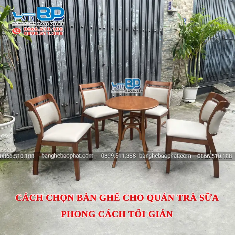 Cách Chọn Bàn Ghế Quán Trà Sữa Phong Cách Tối Giản 3 Cách chọn bàn ghế cho quán trà sữa phong cách tối giản