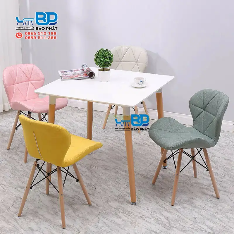 Top 9 Mẫu Bàn Ghế Quán Trà Sữa Thanh Lý Giá Rẻ, Độ Mới Cao 9 Bàn ghế quán trà sữa thanh lý chân gỗ mặt nệm 1721