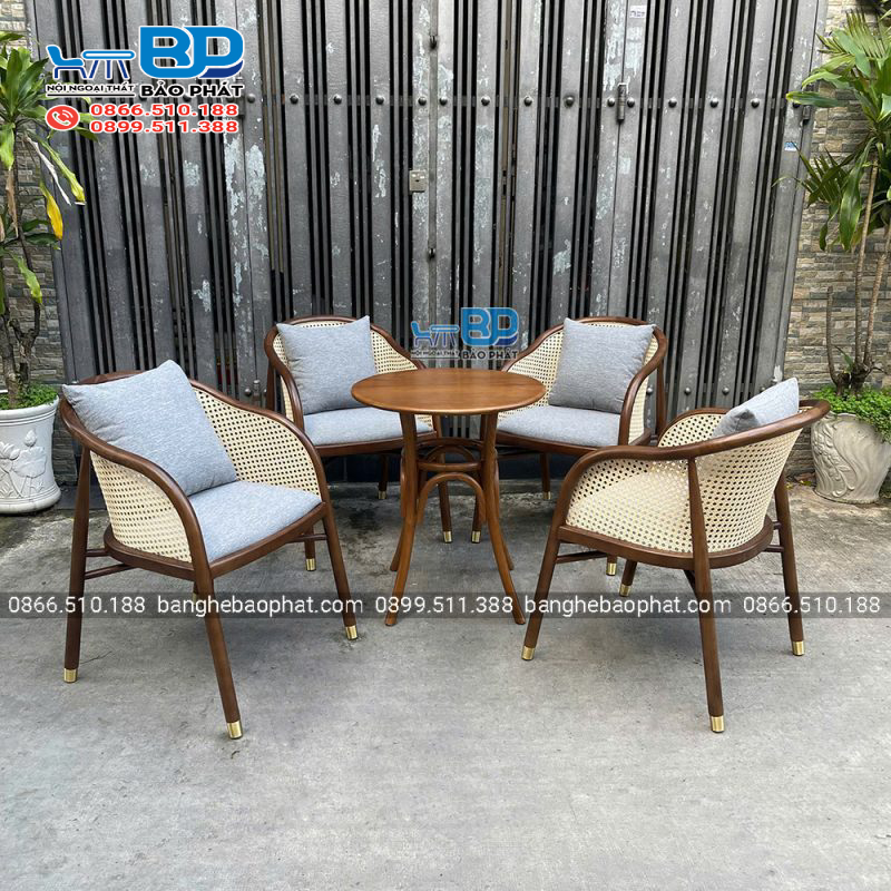 Bộ bàn ghế gỗ nệm Cavallo cao cấp