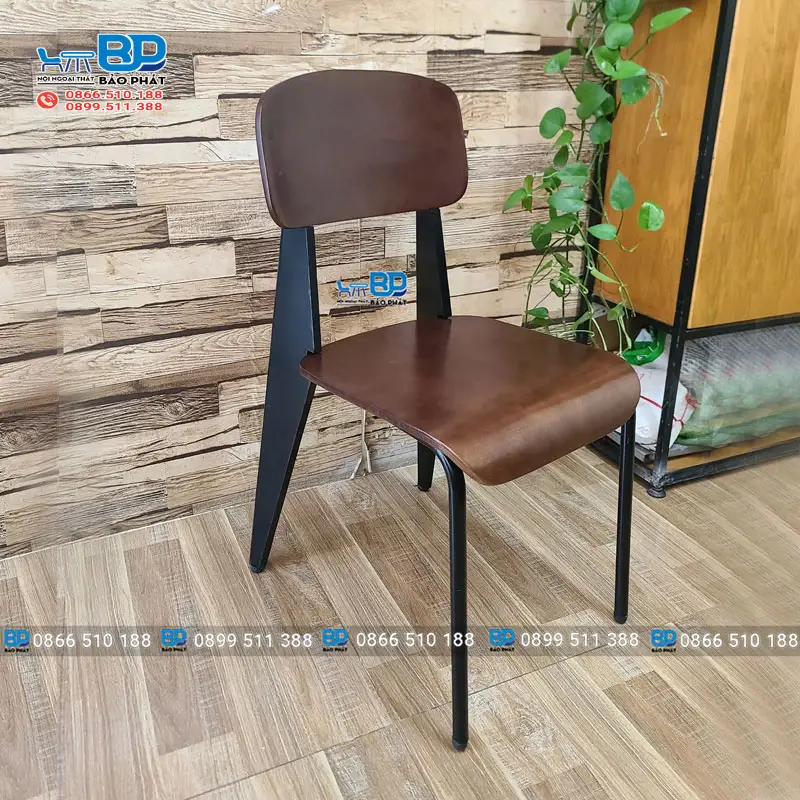 Ghế cafe ngoài trời sắt gỗ Napa