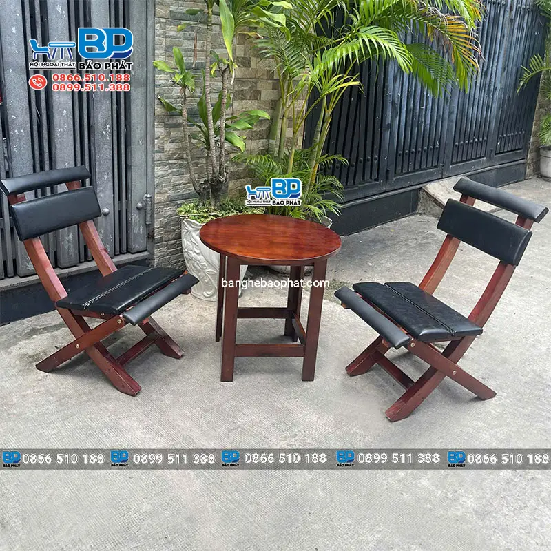 Không gian thêm ấn tượng với mẫu ghế cafe thấp khung gỗ bọc nệm