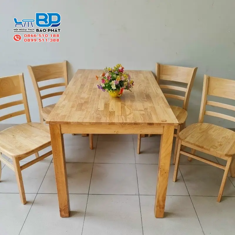 Sản phẩm từ gỗ ghép cao su có mức giác phù hợp