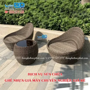 Dịch vụ sửa chữa ghế nhựa giả mây chuyên nghiệp, giá rẻ