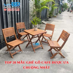 Top 20 mẫu ghế gỗ cafe được ưa chuộng nhất [timect]