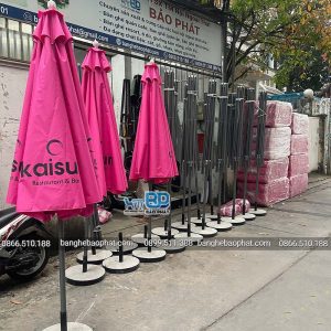 Dù che nắng chính tâm đường kính 3 mét màu hồng 11 Dù che nắng chính tâm đường kính 3 mét màu hồng