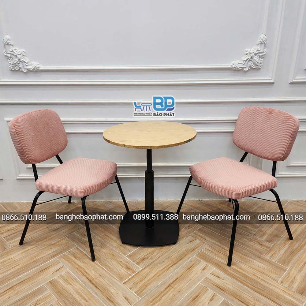 Bàn ghế cafe sắt nệm BGSNBPSK059 12 Bàn ghế cafe sắt nệm BGSNBPSK059