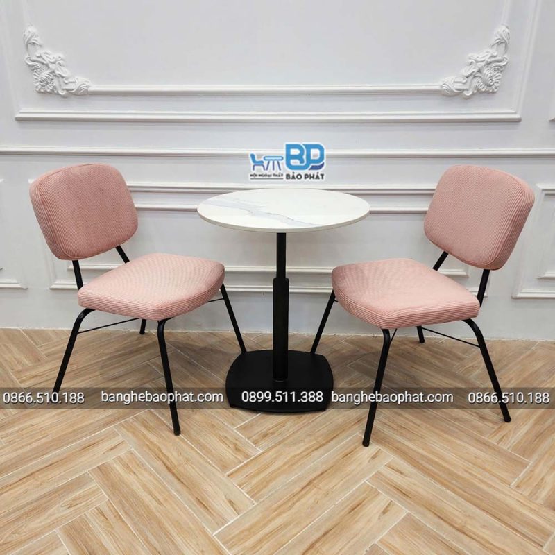 Bàn ghế cafe sắt nệm BGSNBPSK059