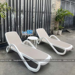 Ghế nằm bãi biển nhựa lưới textilene GHNNBP003