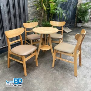 Bàn ghế gỗ cafe