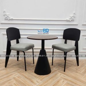 Bàn ghế cafe sắt nệm BGSNBPSK058