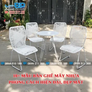 10+ mẫu bàn ghế mây nhựa phong cách hiện đại, đẹp mắt